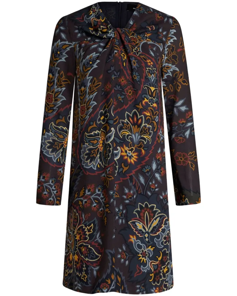 Etro Tunikakleid mit Paisley-Print - Schwarz Schwarz