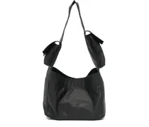 Kleine Newspaper Schultertasche - Schwarz