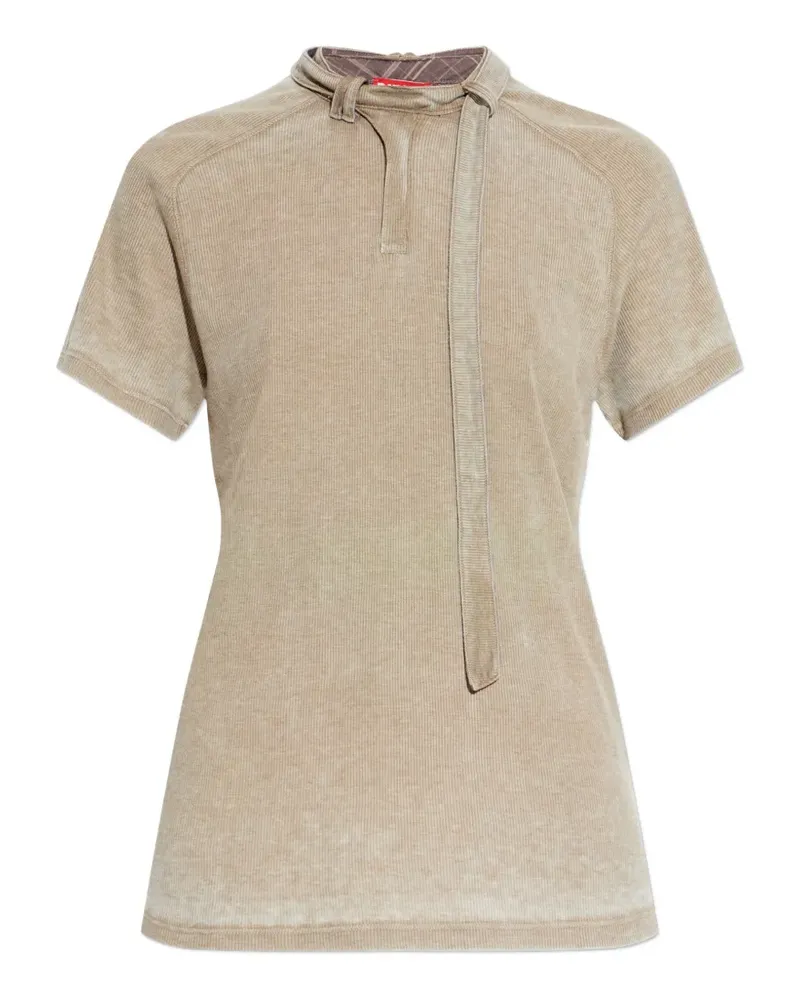 Diesel T-Gary T-Shirt mit Bindedetail - Nude Nude