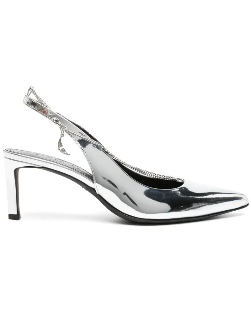 Zadig & Voltaire First Night Court Pumps 68mm Silber