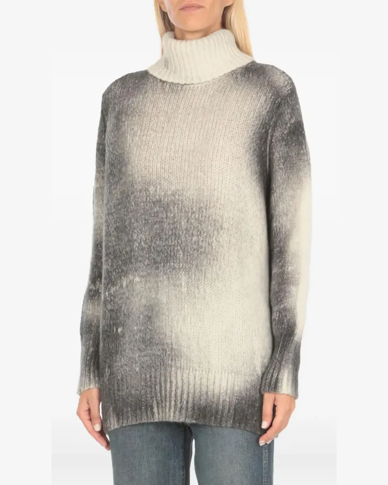 Avant Toi Stehkragen-Pullover mit Farbverlauf - Nude Nude