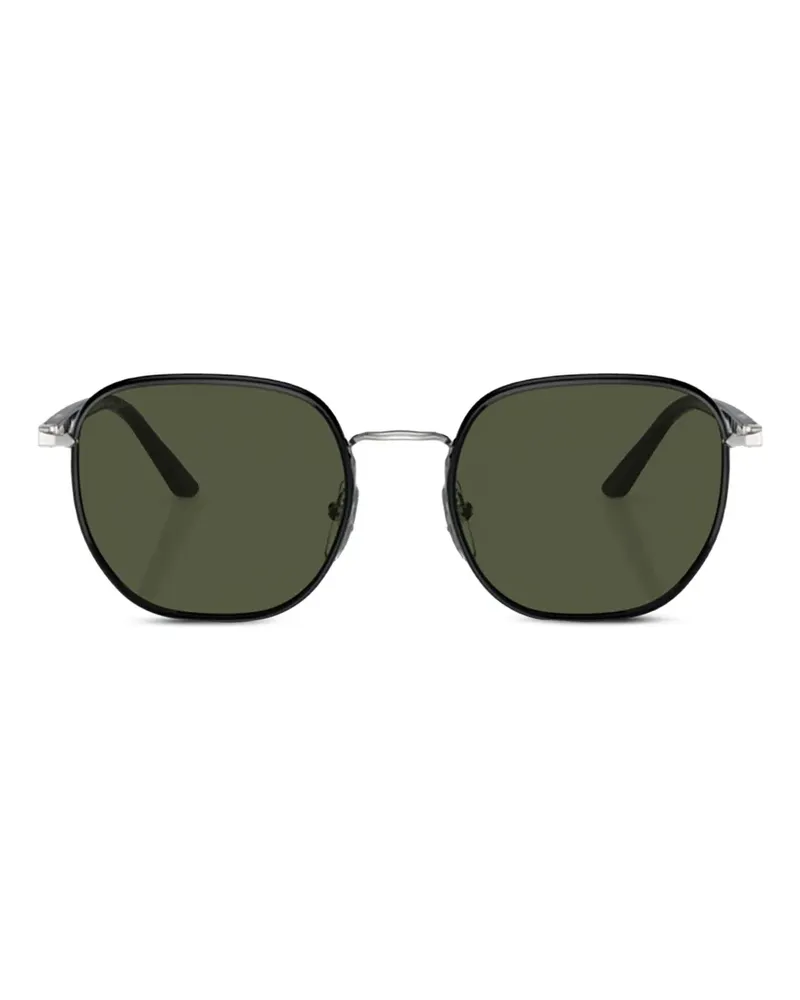 Persol Sonnenbrille mit eckigem Gestell - Schwarz Schwarz