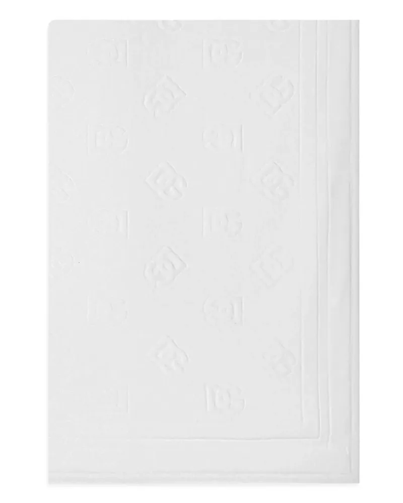 Dolce & Gabbana Badetuch mit Jacquard-Logo - Weiß Weiß