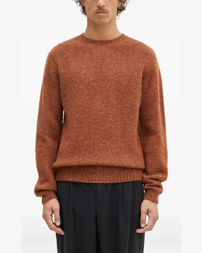 Norse Projects Birnir Pullover mit gebürstetem Effekt - Orange Orange