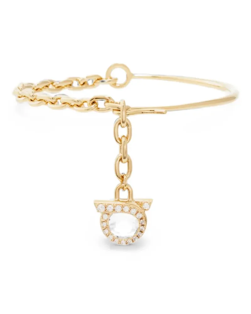 Ferragamo Catene crystal-embellished bracelets - Gold Gold