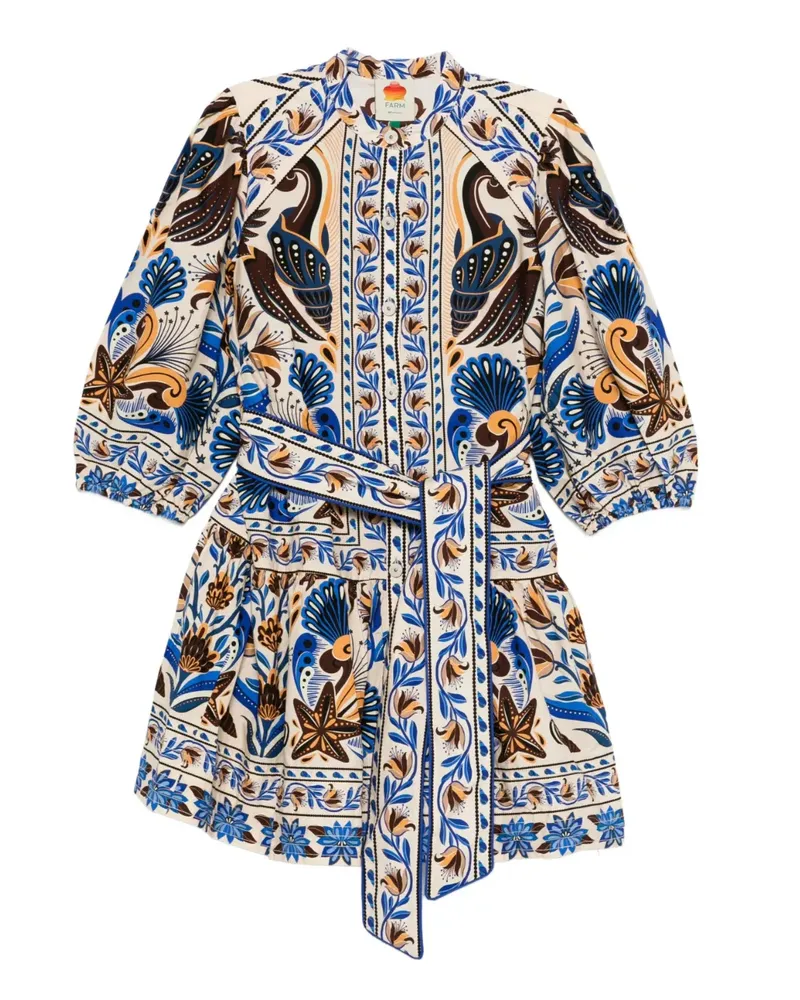 FARM Rio Minikleid mit Print - Blau Blau