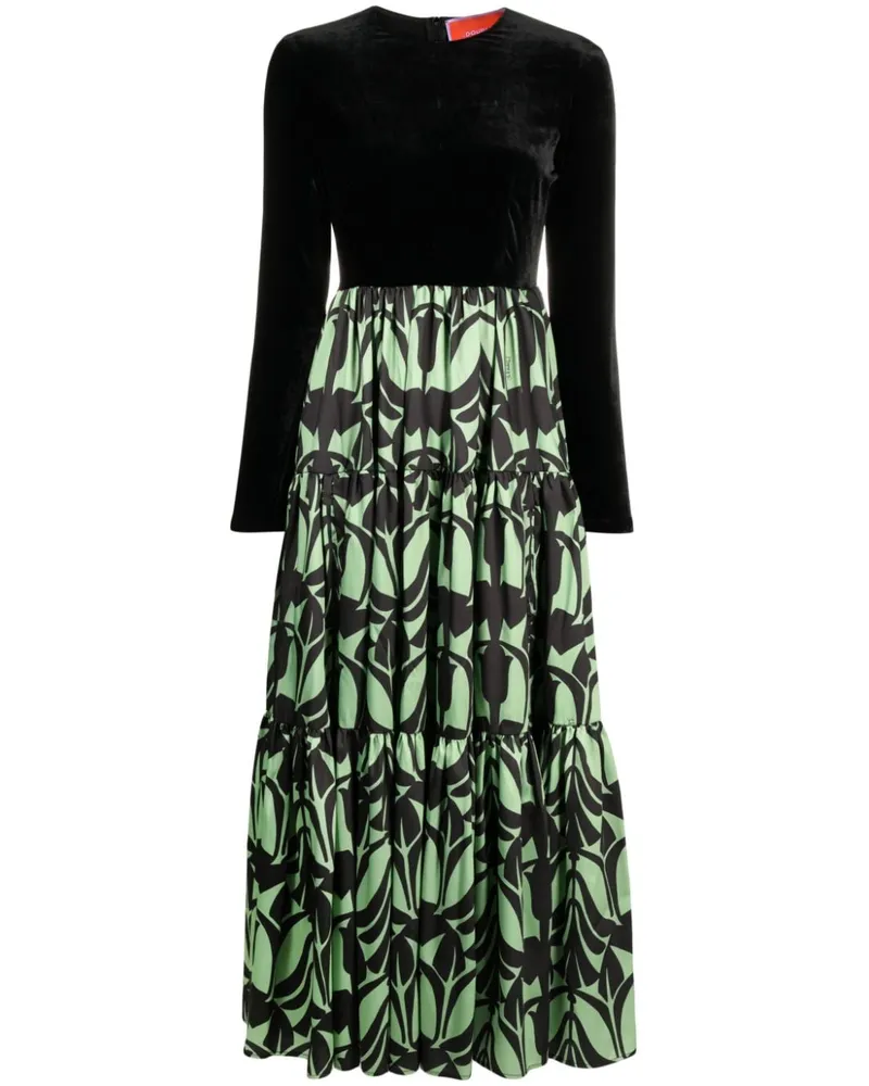 La DoubleJ Maxikleid mit Print - Schwarz Schwarz
