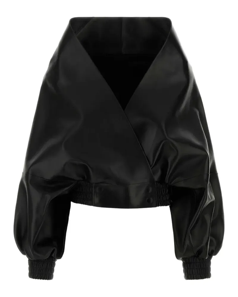 Balenciaga off-the-shoulder cropped jacket - Schwarz Schwarz