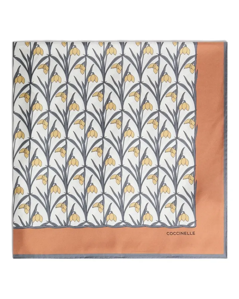 Coccinelle Snowdrop Wallpaper Schal mit Blumenprint - Braun Braun