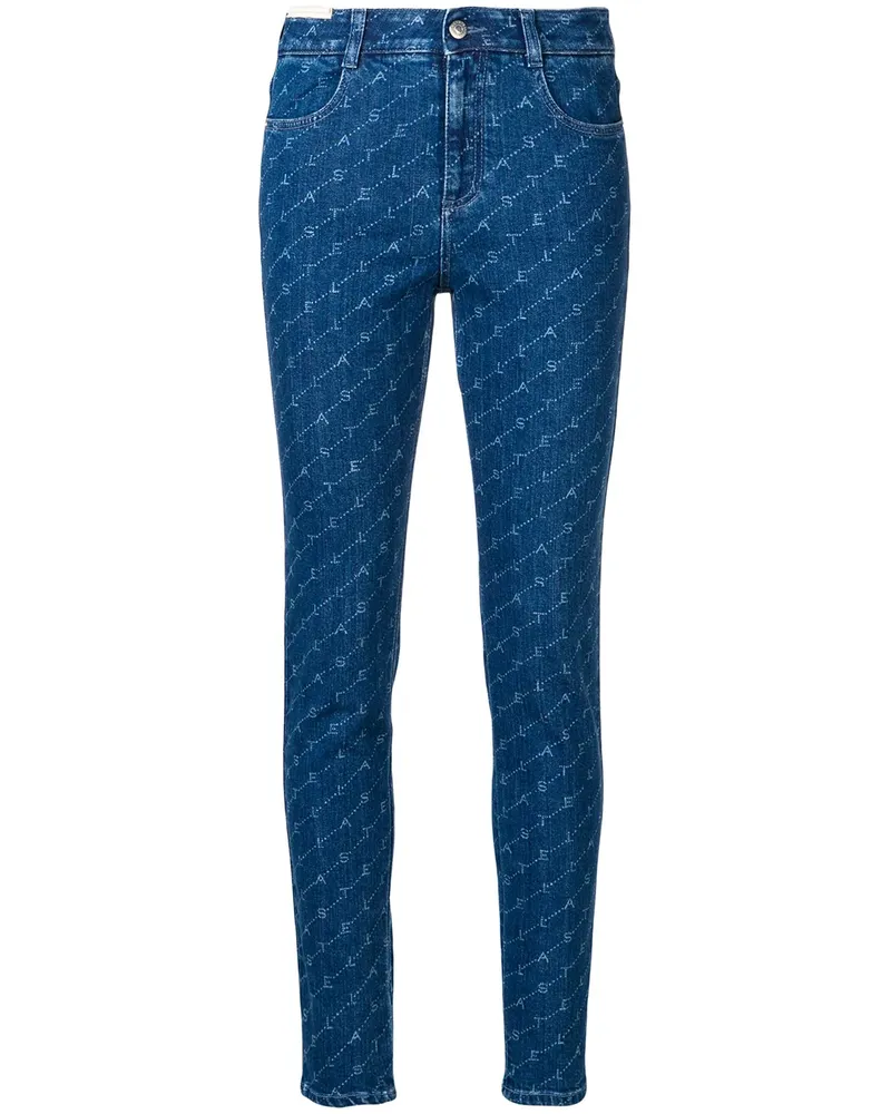 Stella McCartney Skinny-Jeans mit Monogramm - Blau Blau