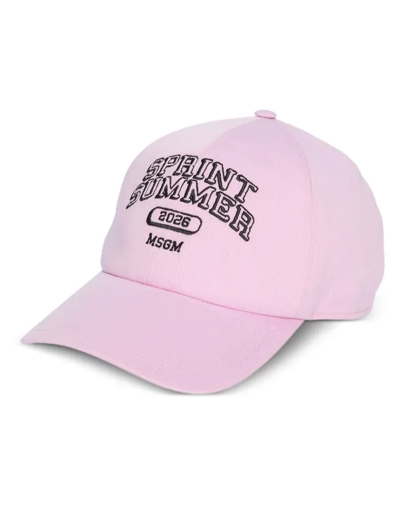 MSGM logo-detail baseball cap - Rosa Rosa