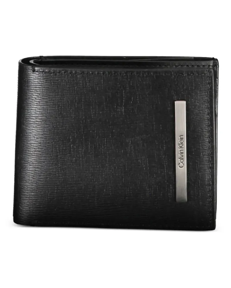 Calvin Klein grained logo-plaque wallet - Schwarz Schwarz