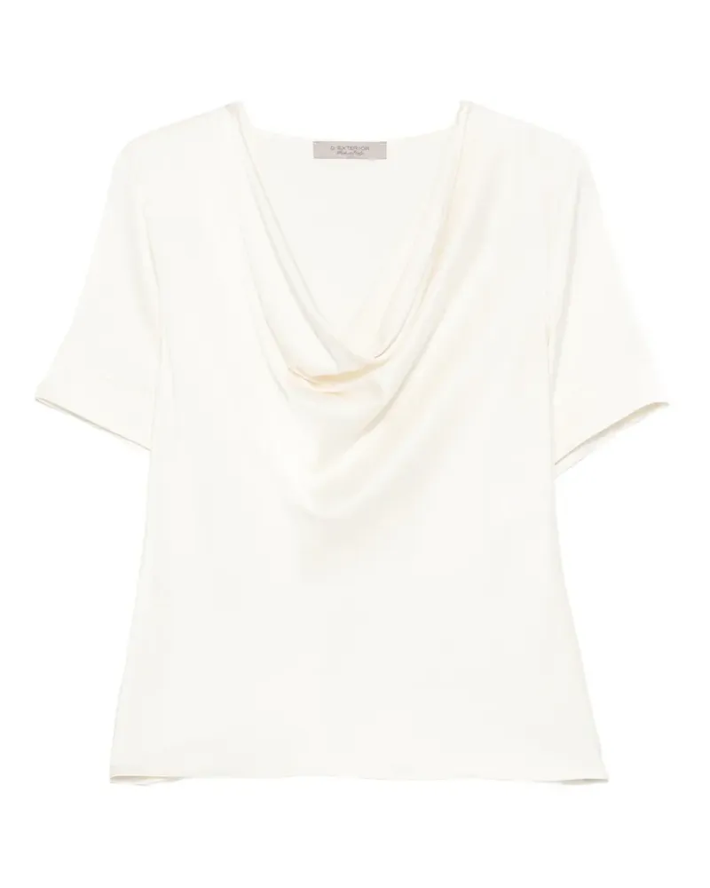 D.EXTERIOR scoop-neck short-sleeve top - Nude Nude