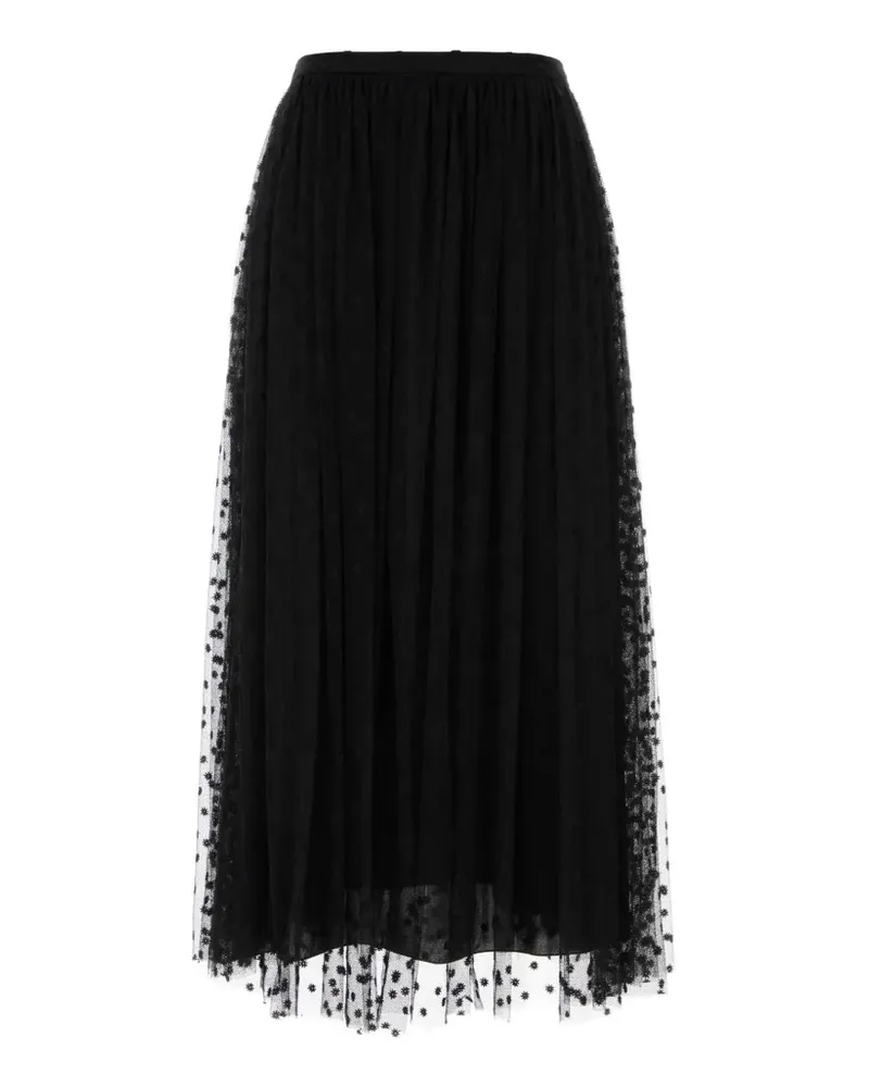 Alberta Ferretti star-print mesh skirt - Schwarz Schwarz
