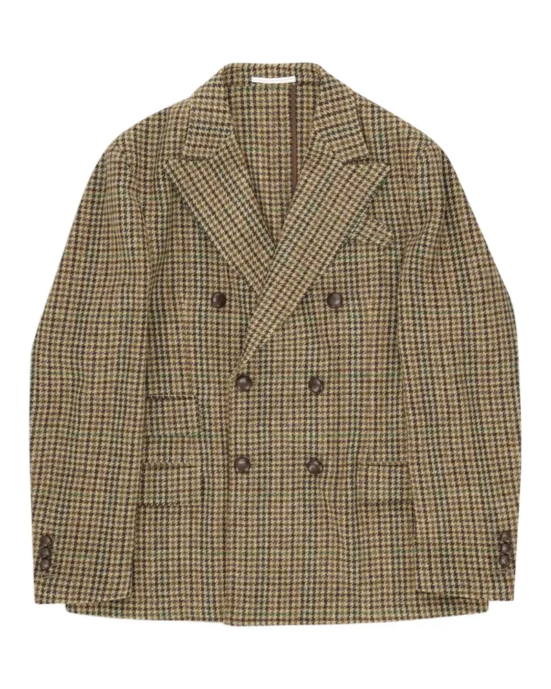 Fortela Travel Classic double-breasted tweed jacket - Braun Braun