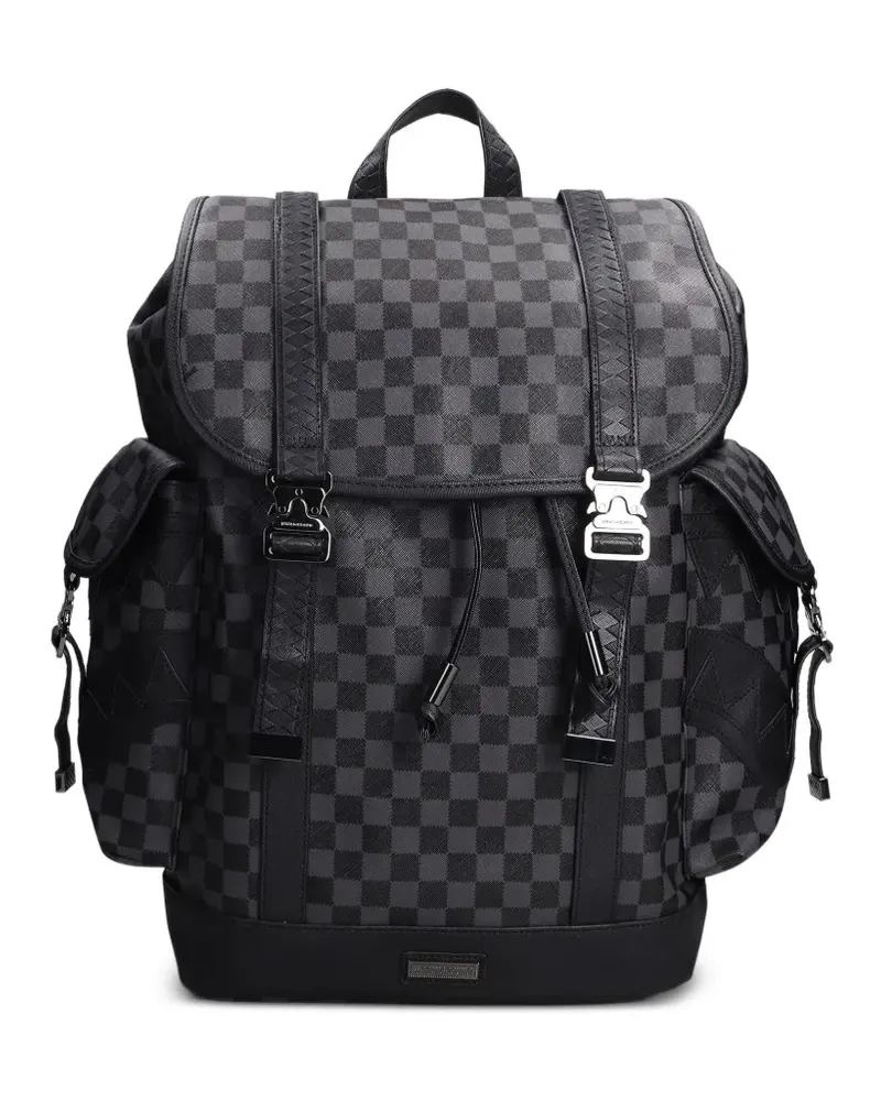 Sprayground Rucksack mit Karomuster - Schwarz Schwarz