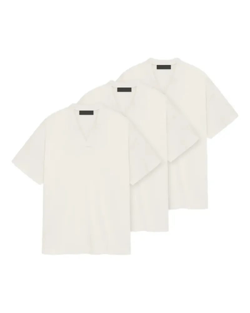 Fear of God T-Shirts mit V-Ausschnitt (3er-Set) - Nude Nude