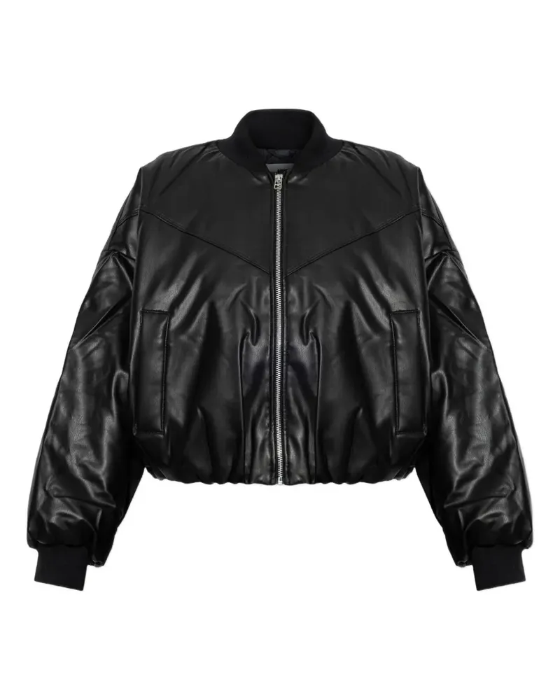 Nike logo-embossed bomber jacket - Schwarz Schwarz
