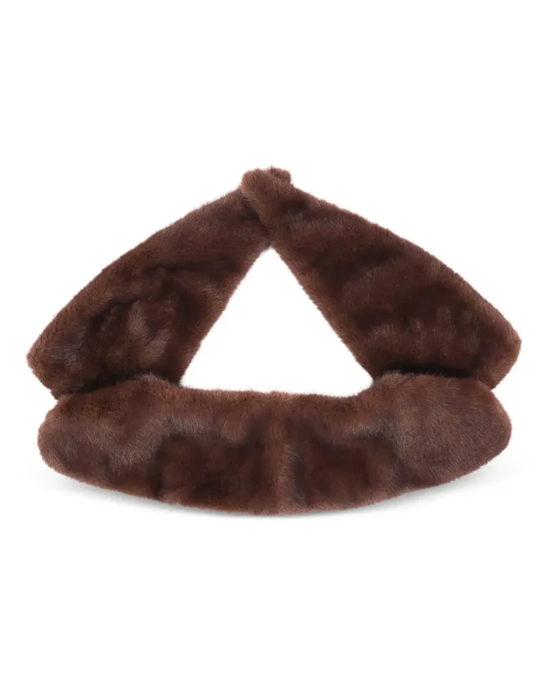 P.A.R.O.S.H. Schal aus Faux Fur - Braun Braun