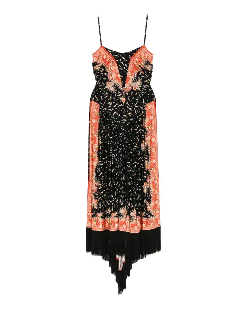 Paco Rabanne Kleid mit Blumenmuster - Schwarz Schwarz
