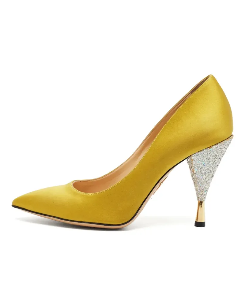Charlotte Olympia Spitze Pumps mit Glitter-Verzierung - Gelb Gelb