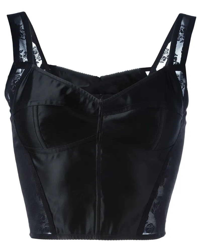 Dolce & Gabbana Bustier mit Spitze - Schwarz Schwarz