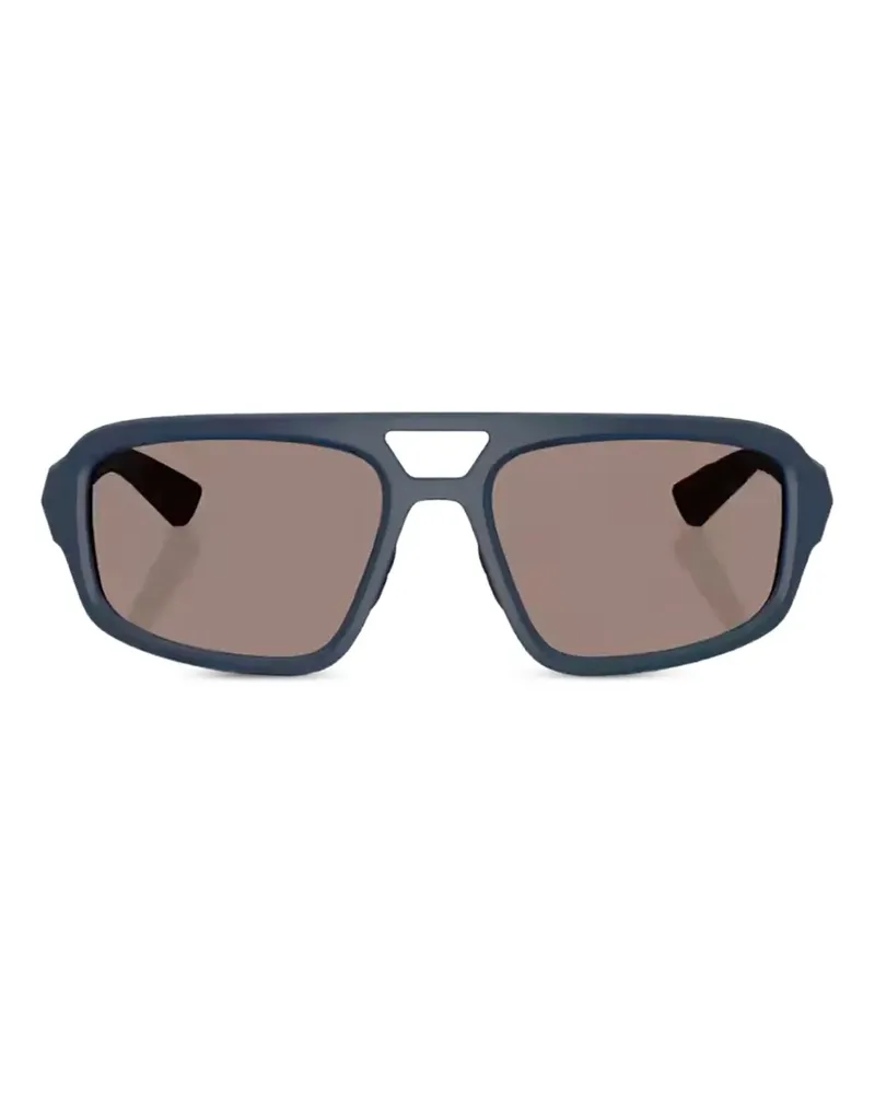 Prada Sonnenbrille mit eckigem Gestell - Blau Blau