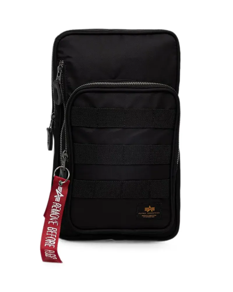 Alpha Industries logo-patch zip-fastening belt bag - Schwarz Schwarz