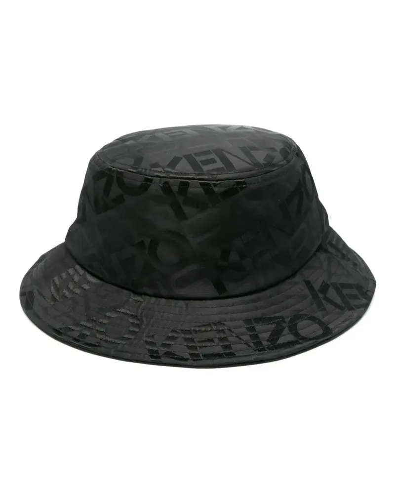 Kenzo Fischerhut mit Jacquard-Logo - Schwarz Schwarz