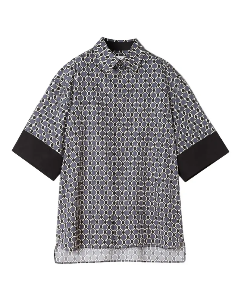 Lanvin Hemd mit geometrischem Print - Blau Blau