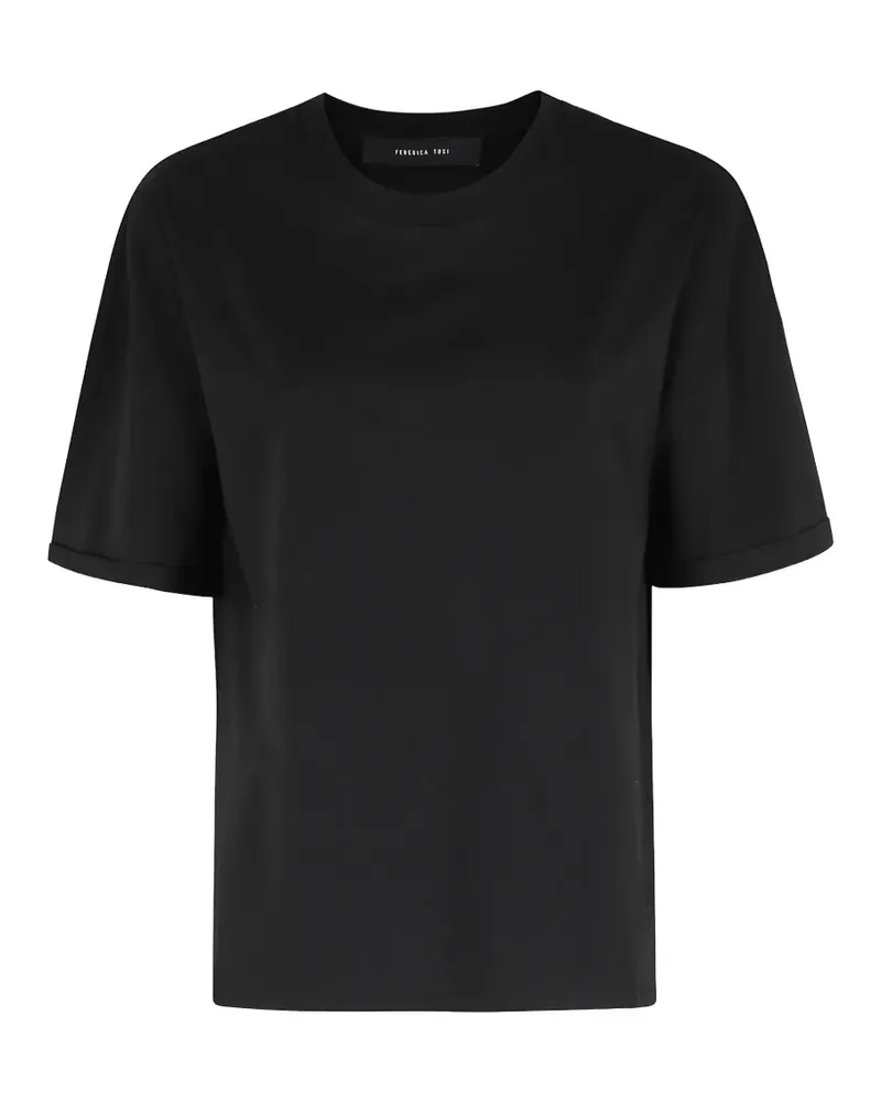 Federica Tosi T-Shirt im Oversized-Look - Schwarz Schwarz