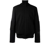 Sweatshirtjacke mit Logo-Print - Schwarz