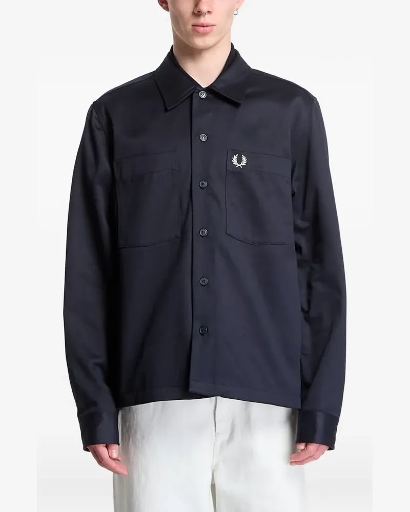 Fred Perry twill overshirt - Blau Blau