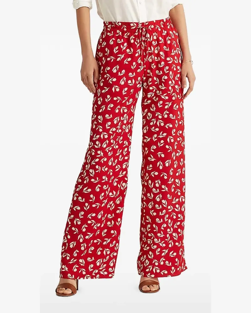 Ralph Lauren Geblümte Hose mit Kordelzug - Rot Rot
