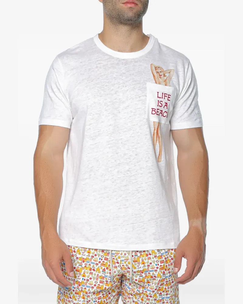 MC2 Saint Barth Ecstasea T-Shirt mit grafischem Print - Weiß Weiß