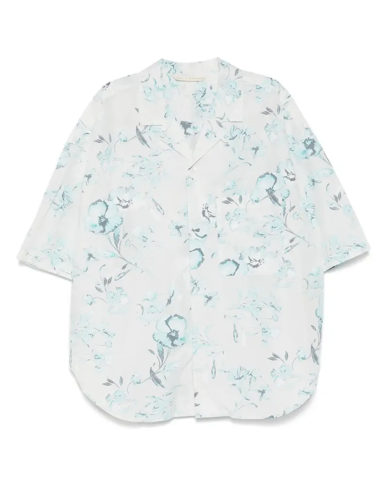 forme d'expression Hemd mit Blumen-Print - Weiß Weiß