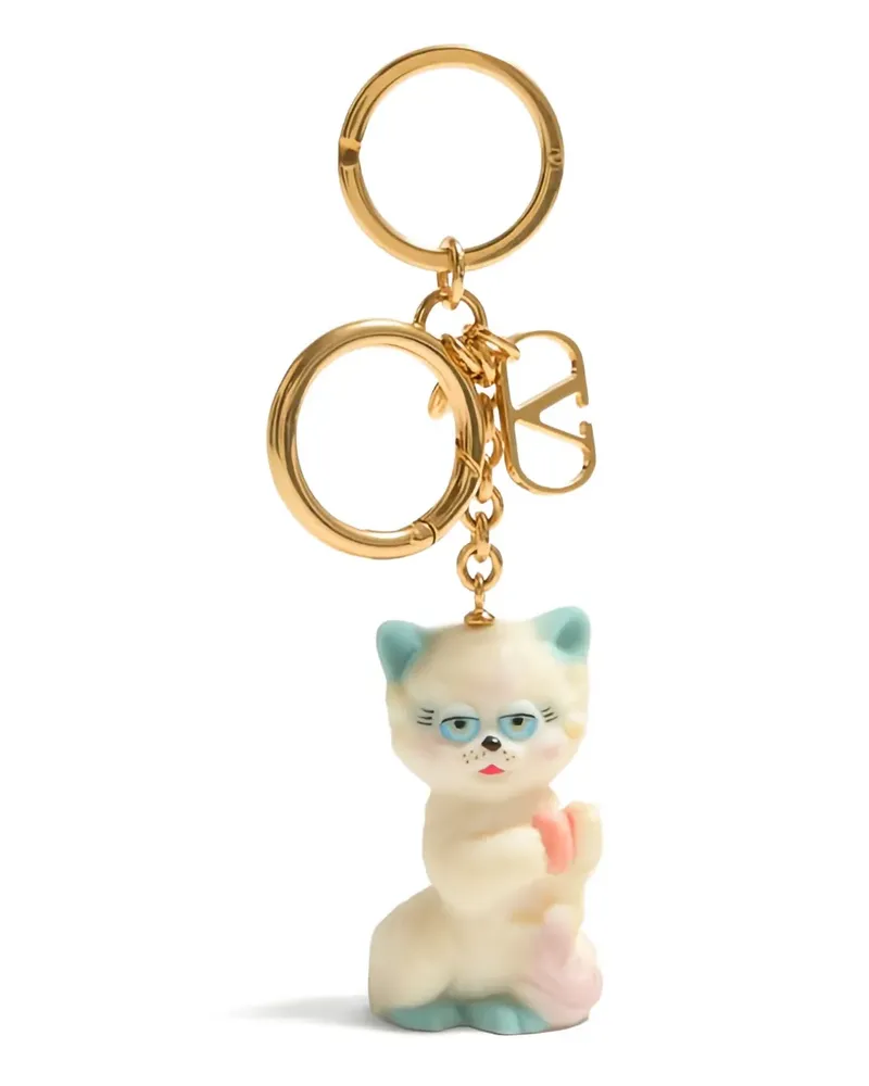 Valentino Garavani Le Chat de la Maison keyring - Brown Brown