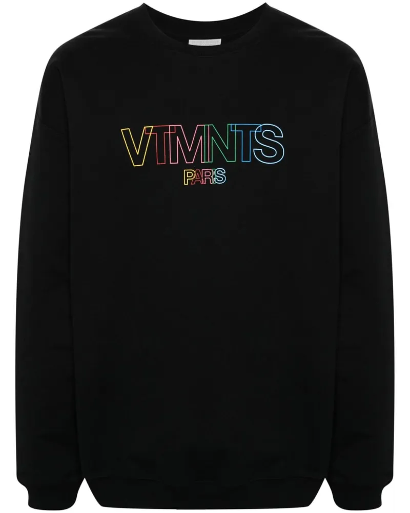 VTMNTS Sweatshirt mit Logo-Print Schwarz