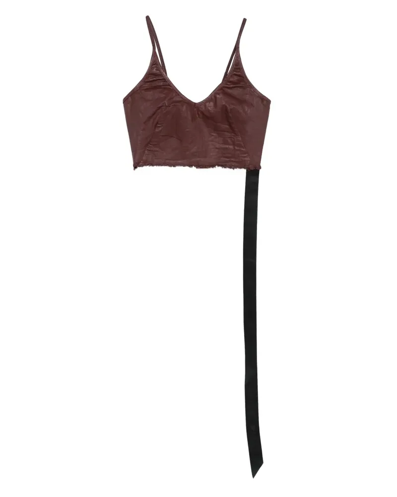 DRKSHDW by Rick Owens Cropped-Top mit Fransen - Rot Rot