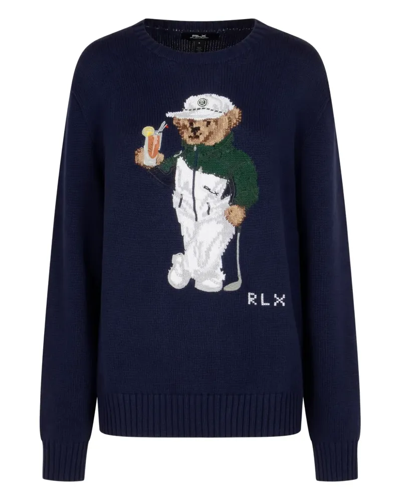 Ralph Lauren Pullover mit Teddybären-Stickerei - Blau Blau