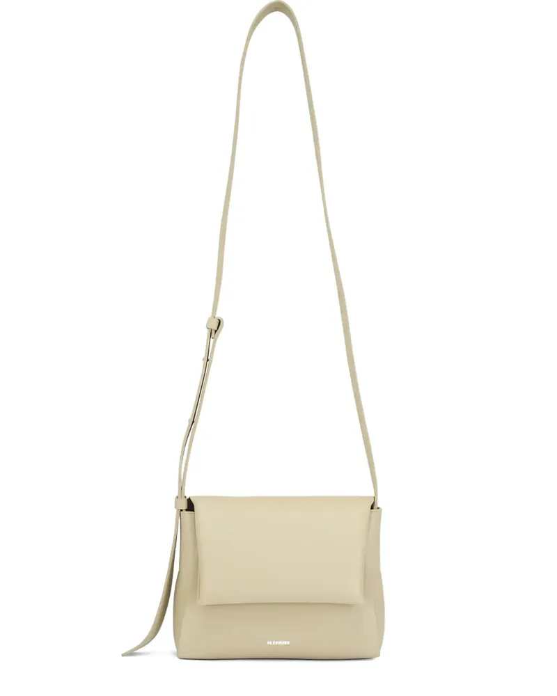 Jil Sander Schultertasche mit Klappendetail - Nude Nude