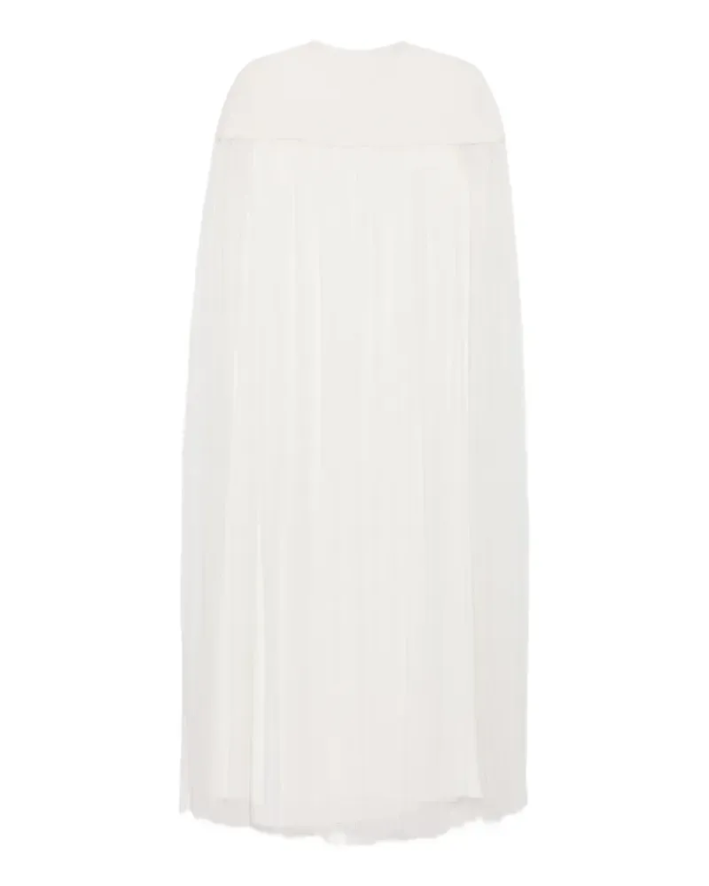 SHATHA ESSA Maxikleid mit Stehkragen - Weiß Weiß