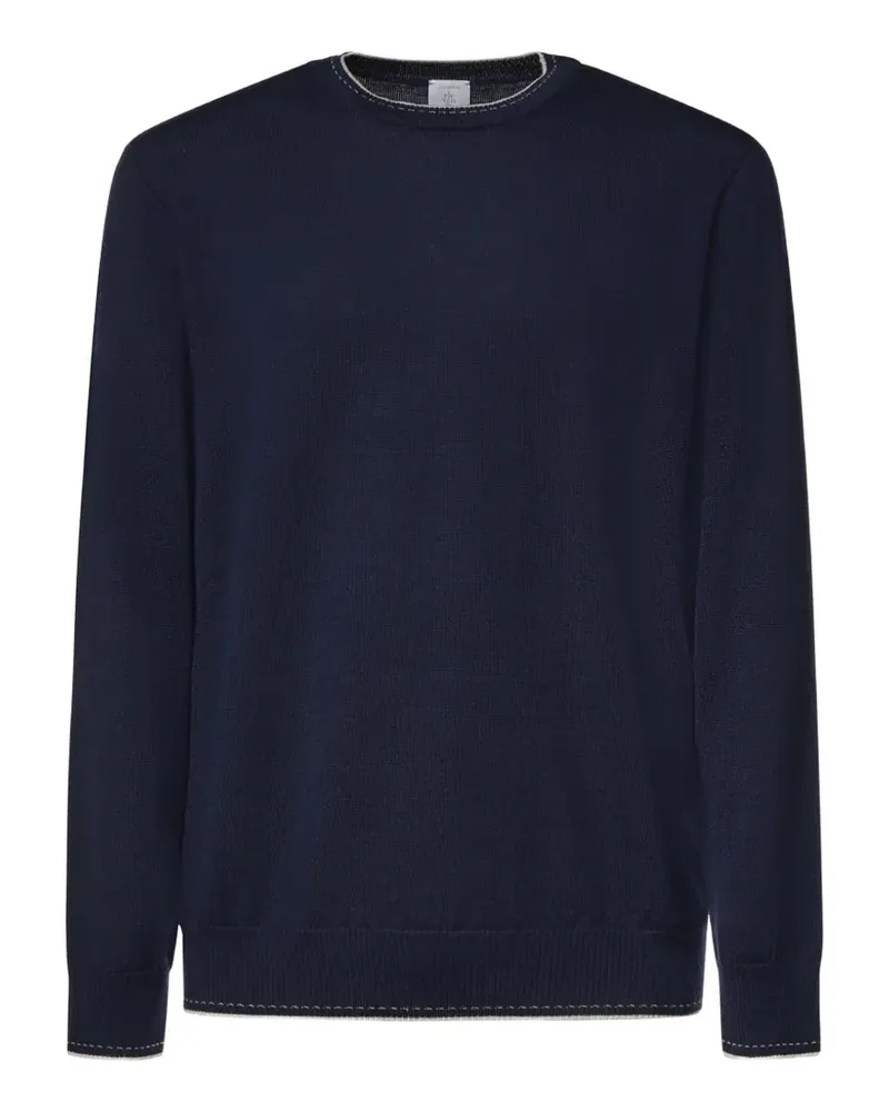 Eleventy Pullover mit Kontrastdetails - Blau Blau