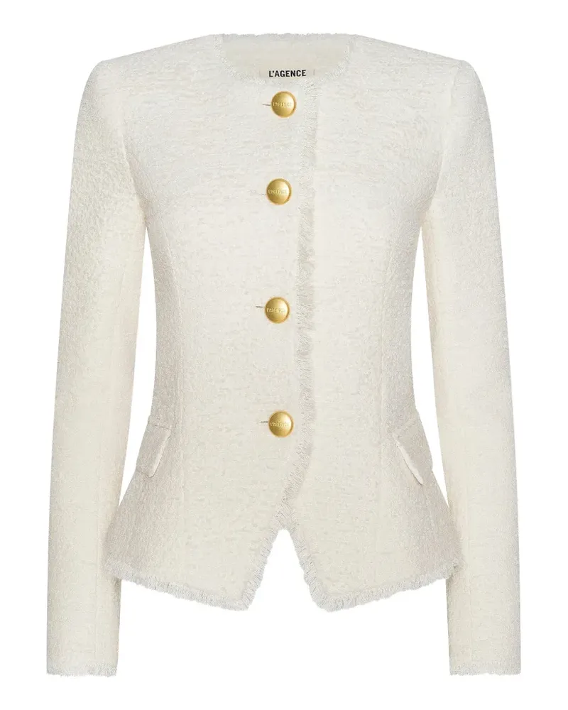 L'Agence Nerina tweed jacket - Nude Nude