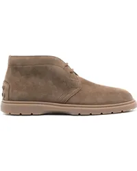 TOD'S Schnürstiefel aus Wildleder Braun