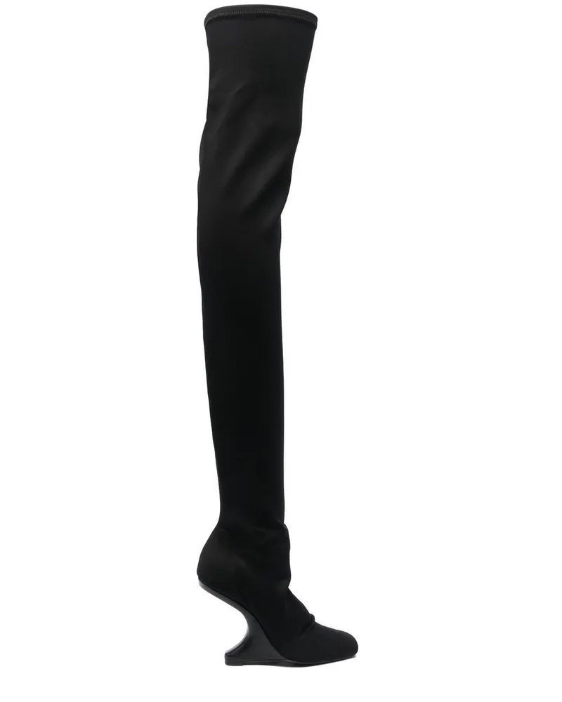 Rick Owens Lilies Cantilever 11 Overknee-Stiefel - Schwarz Schwarz