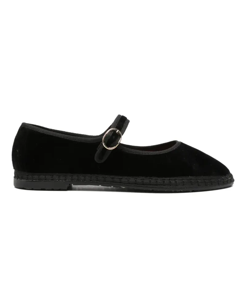 FLABELUS Antonia velvet ballet flats - Schwarz Schwarz