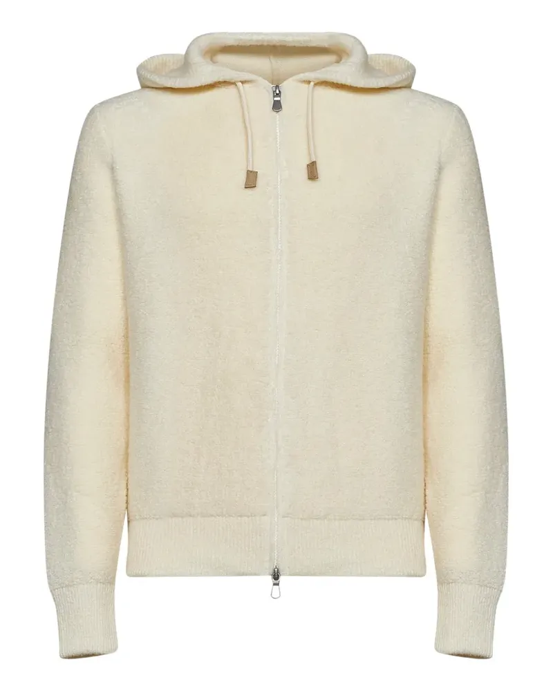 D4.0 drawstring fleece hoodie - Weiß Weiß