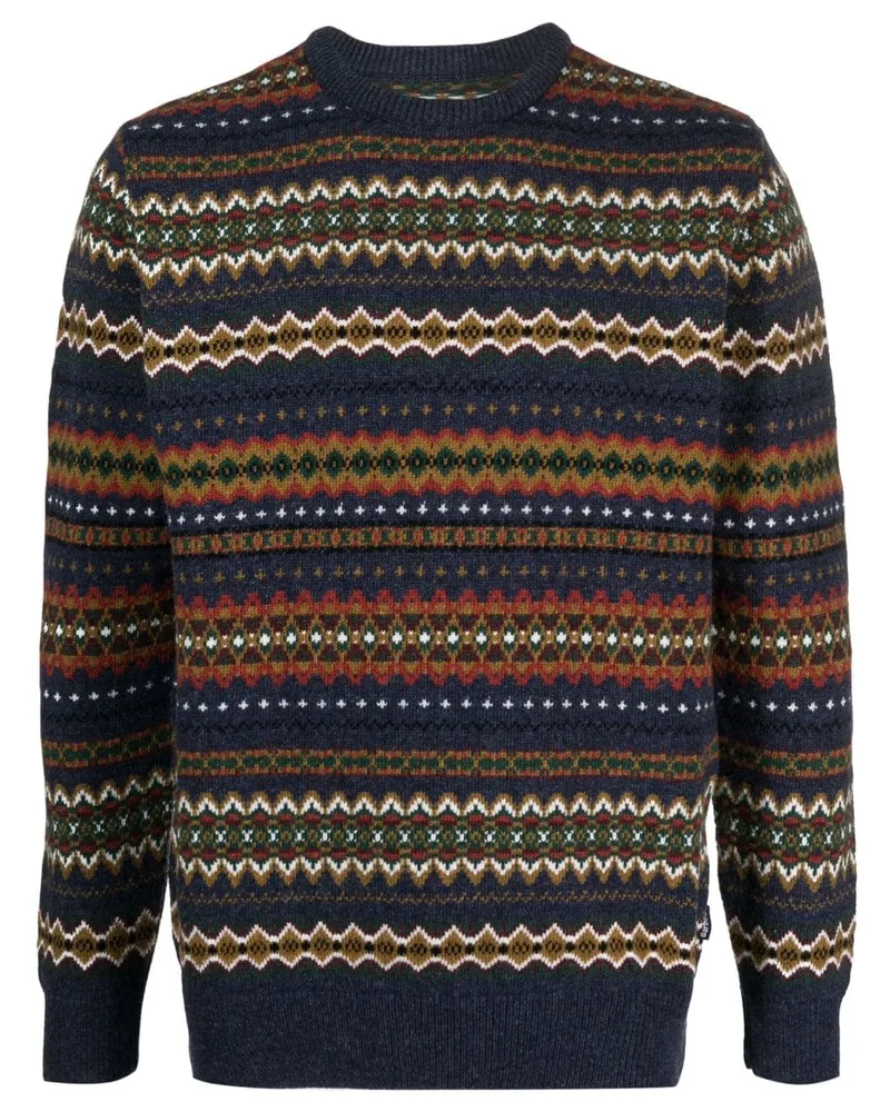 Barbour Pullover mit geometrischem Print - Blau Blau