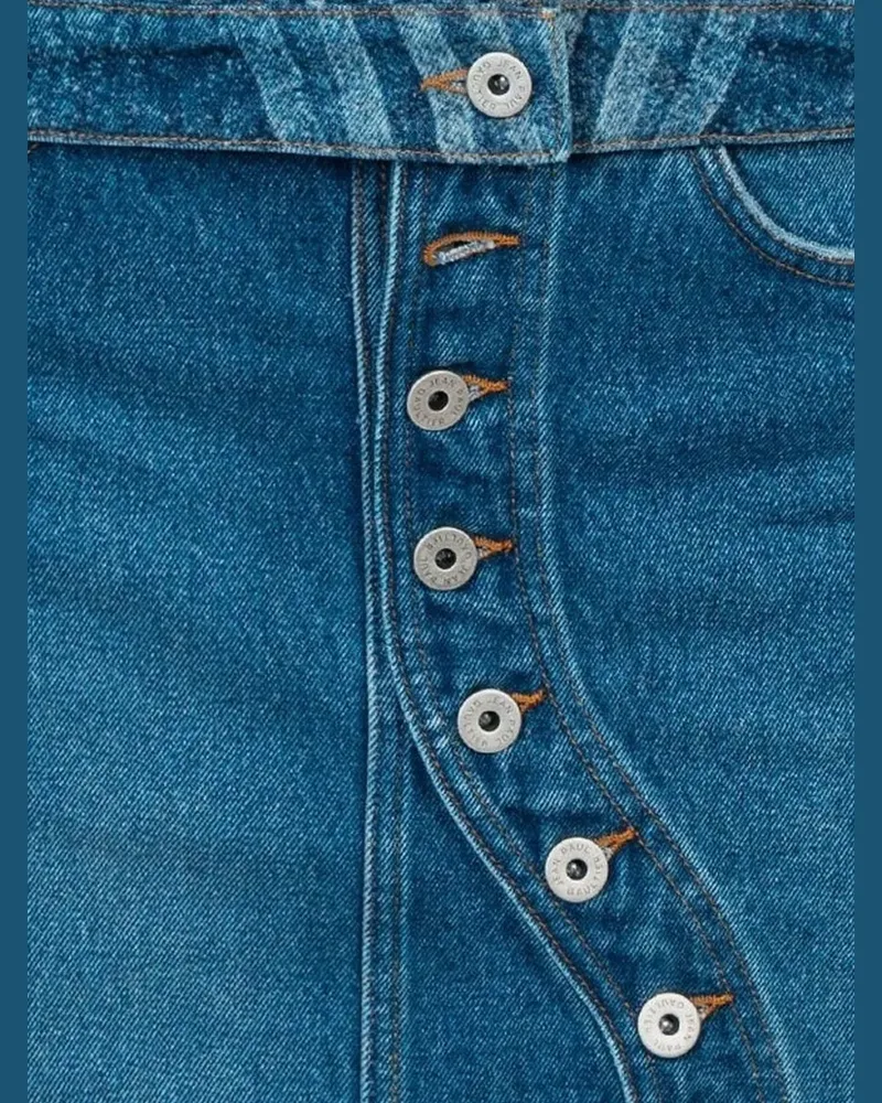 Jean Paul Gaultier Jeansjacke mit Wirbelmuster - Blau Blau
